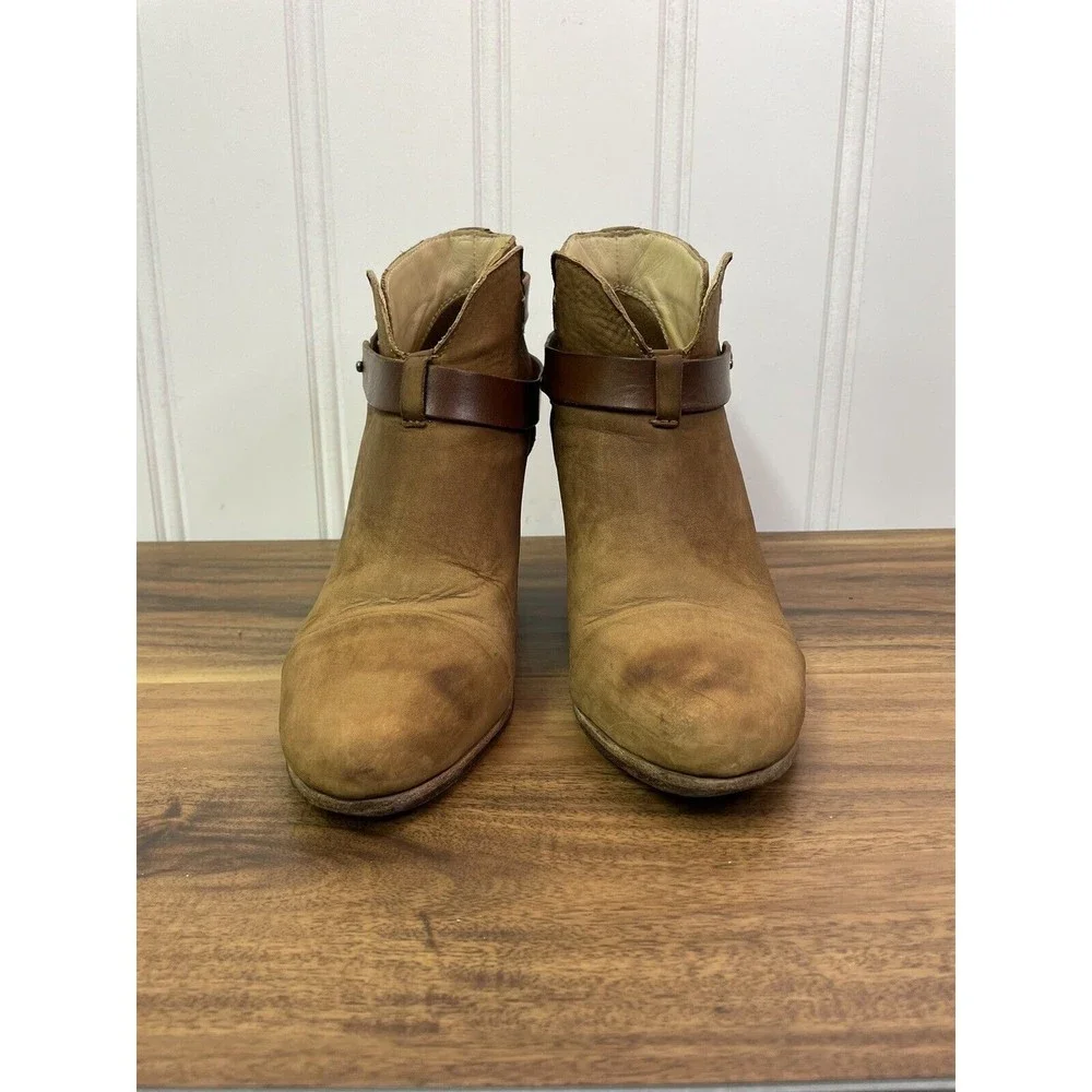 Rag‎ & Bone Women's Brown Suede Leather Heeled Ankle Boots - Size 39